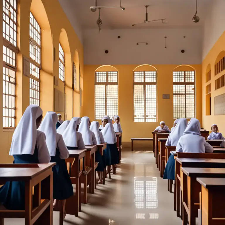 Visual representation of "convent" - A school that is run by nuns.