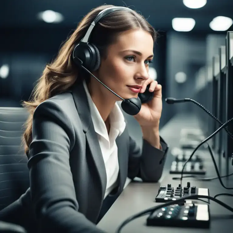 Visual representation of "operator" - A person in charge of connecting calls on a telephone exchange.