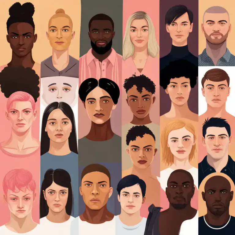 Visual representation of "gender" - The range of characteristics seen as distinct between male and female that an individual might identify with