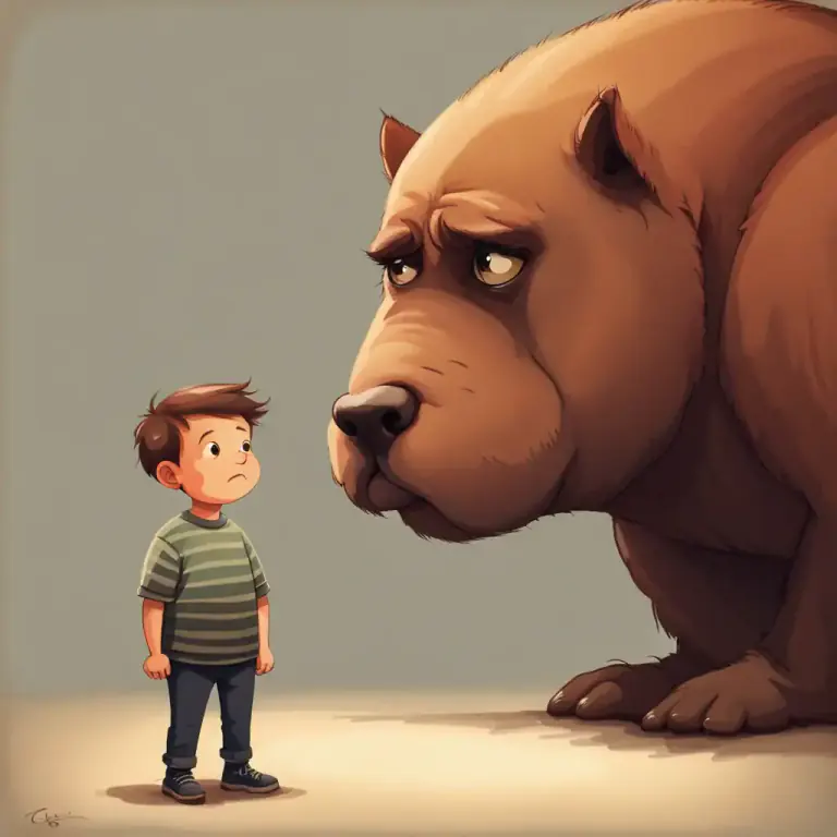 Visual representation of "square up" - To confront or face up to (something or someone).