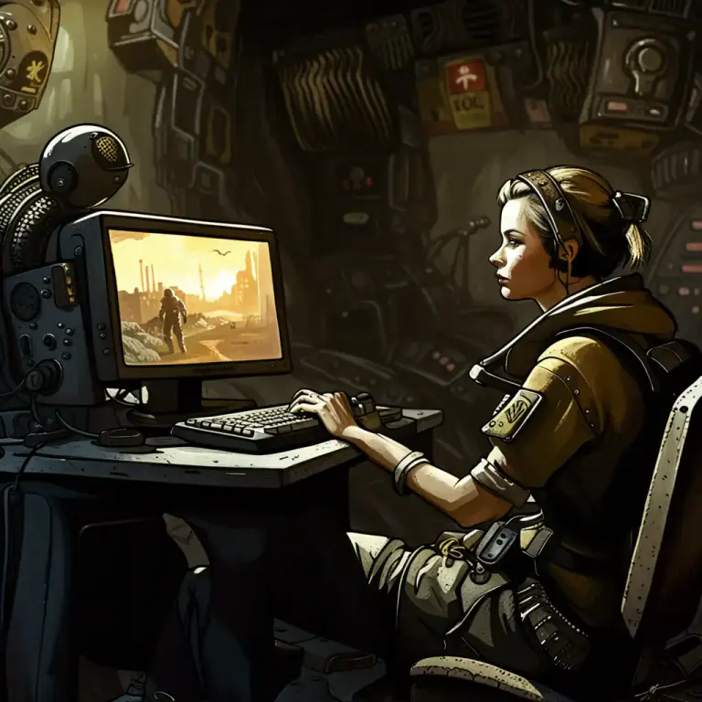Visual representation of "fallout" - A video game series set in a post-apocalyptic world