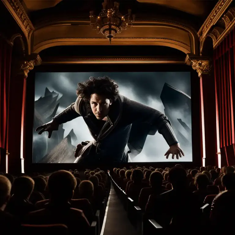 Visual representation of "feature" - The main movie at a cinema.
