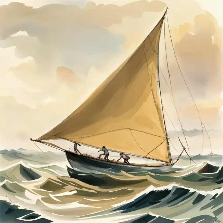 Visual representation of "trapeze" - A small sail, usually triangular, hung over the leech of a boom-and-gaff sail or the leech of the jib in a cutter.