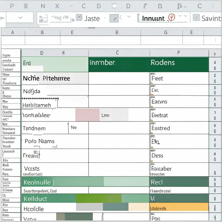 Visual representation of "column" - A vertical section of numbers or data in a chart or table
