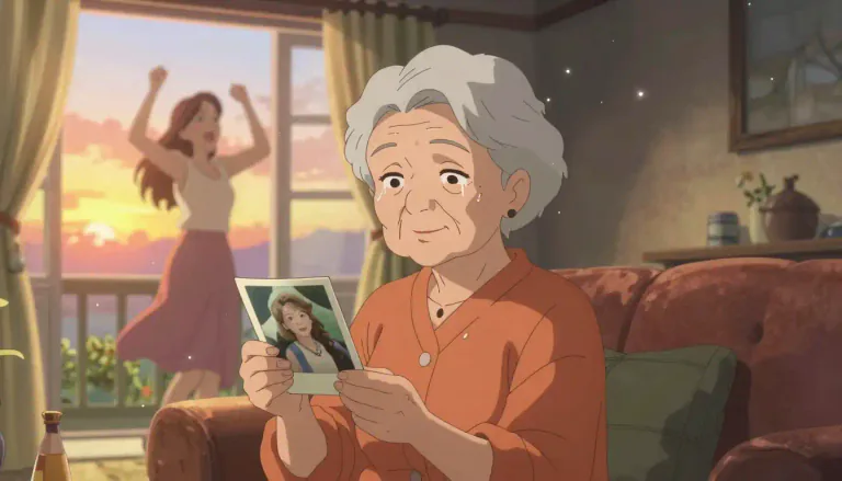 Visual representation of "nostalgic" - Feeling or showing a sentimental longing for the past