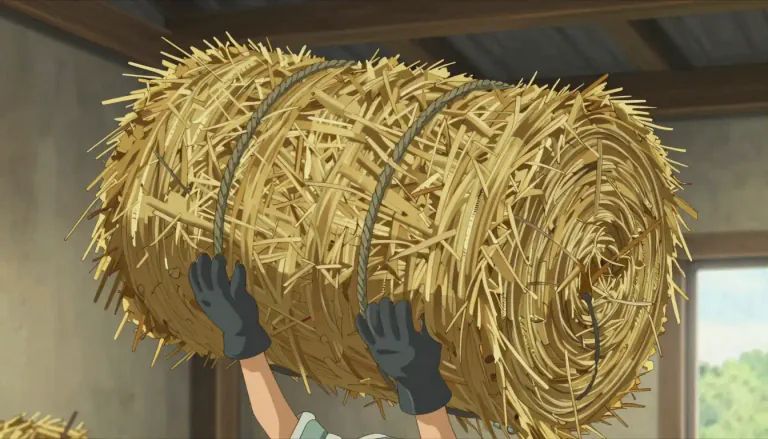 Visual representation of "bale" - A tightly bound bundle of material, often hay, straw, or paper.