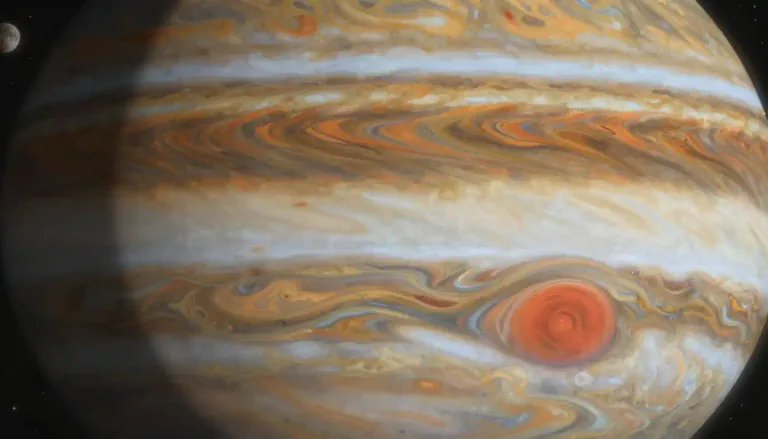 Visual representation of "jovian" - Relating to Jupiter, the largest planet in the solar system.