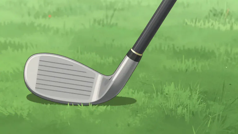Visual representation of "hosel" - The part of a golf club where the shaft meets the clubhead.