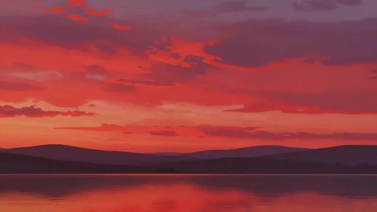 Visual representation of "vermilion" - A bright red color