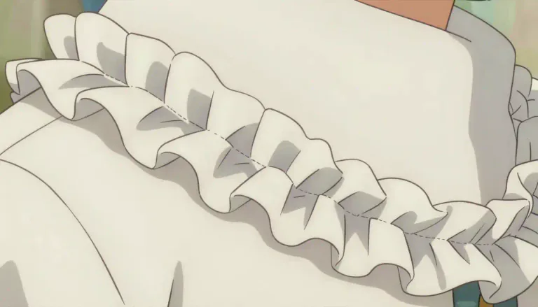 Visual representation of "frilled" - Having a border or edge that is waved or ruffled.