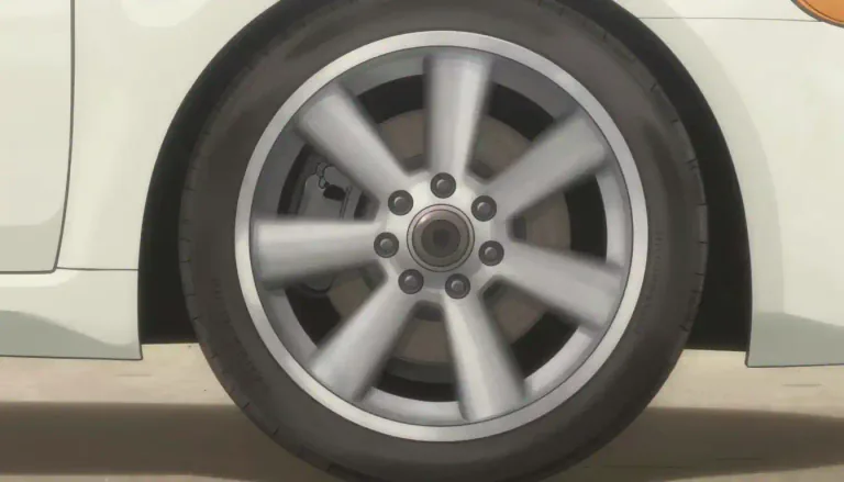 Visual representation of "wheel" - A circular object that turns around a point in the middle and is often used for transportation.