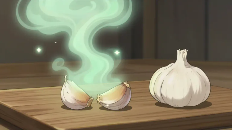Visual representation of "allicin" - A sulfur-containing compound that gives garlic its characteristic odor and is considered to have health benefits.