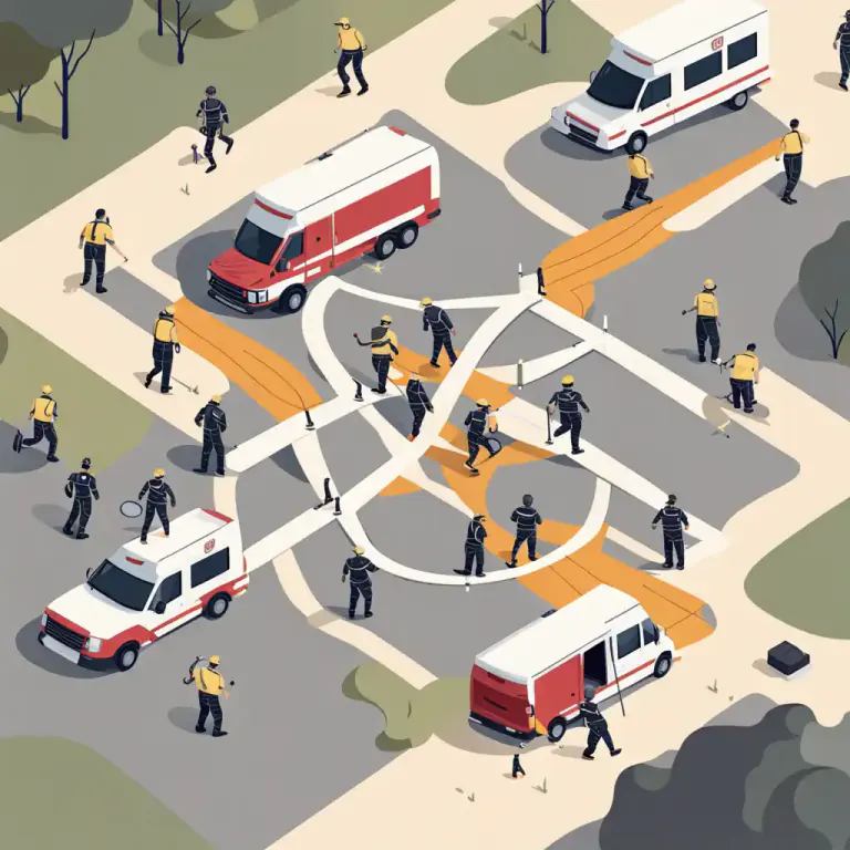 Visual representation of "send out" - To spread out in all directions, especially of a group of people or things