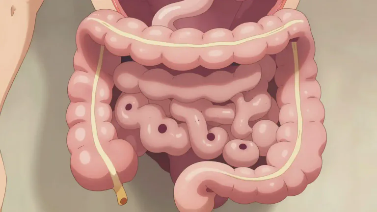 Visual representation of "diverticular" - Relating to diverticula, which are small pockets that can form in the walls of the digestive tract.