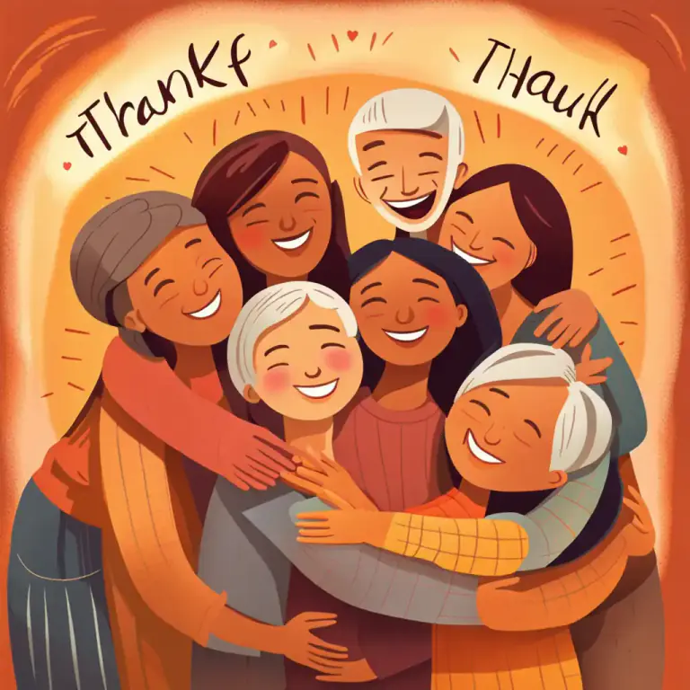 Visual representation of "be blessed with something/somebody" - To be grateful or thankful for something or someone