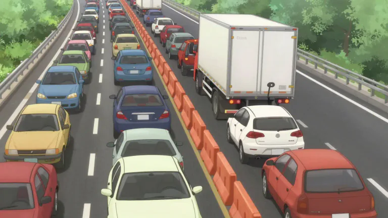 Visual representation of "bottleneck" - A point of congestion or blockage in a system or process.