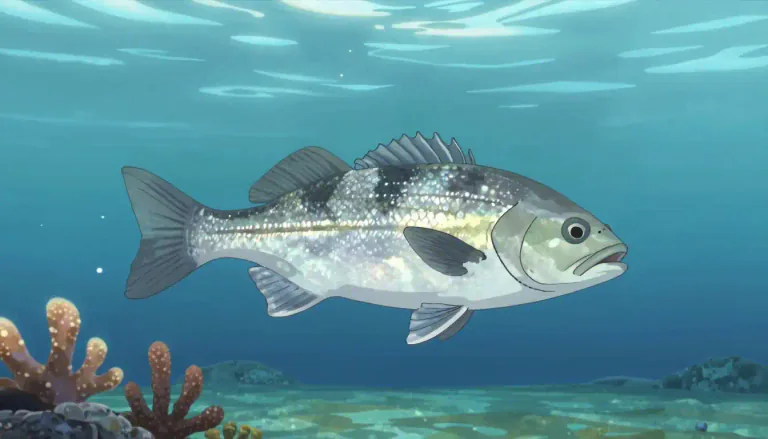 Visual representation of "seabass" - A type of fish that is commonly found in warm seas, often used for food.