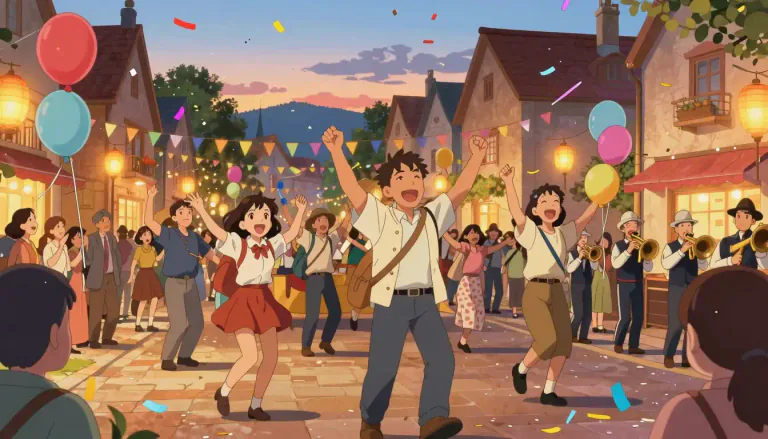 Visual representation of "festivity" - A celebration or party.