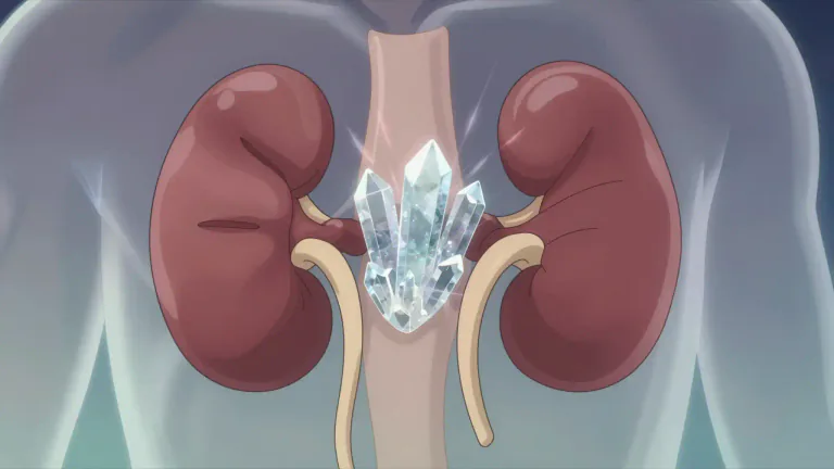 Visual representation of "nephrolithiasis" - A condition characterized by the formation of kidney stones.
