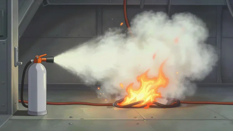 Visual representation of "halon" - Halon is a group of chemical compounds that are used in fire extinguishers and are known for their ability to suppress flames effectively.