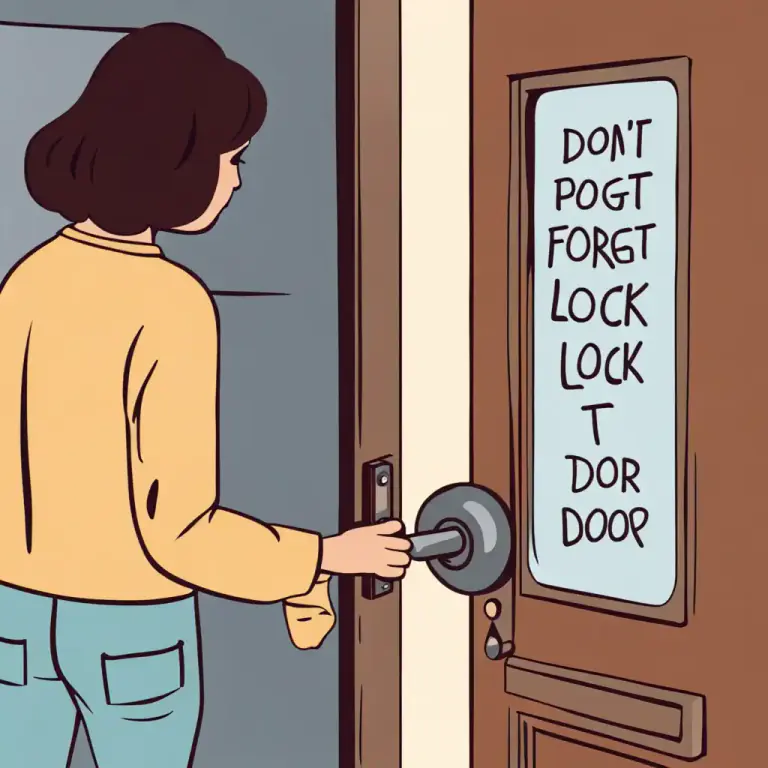Visual representation of "be sure to do something" - To not forget to do something, to make sure to do something