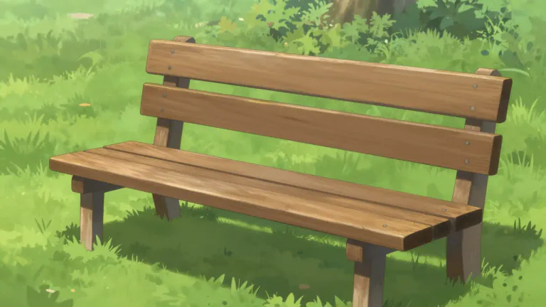 Visual representation of "bench" - A long seat for more than one person, usually made of wood