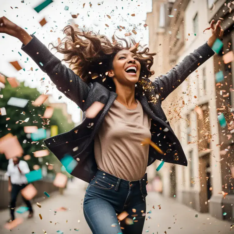 Visual representation of "ebullience" - A feeling of great excitement, enthusiasm, or high energy