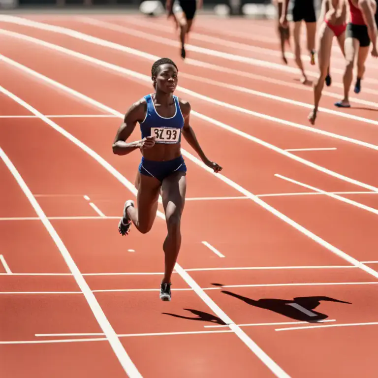 Visual representation of "leave somebody in the dust" - To significantly outdo, outperform, or outpace someone