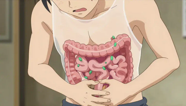 Visual representation of "giardiasis" - Giardiasis is an infection of the intestines caused by a parasite called Giardia, resulting in diarrhea, stomach pain, and other gastrointestinal symptoms.