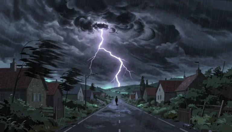 Visual representation of "portentous" - Giving a sign or warning that something usually bad or unpleasant is going to happen