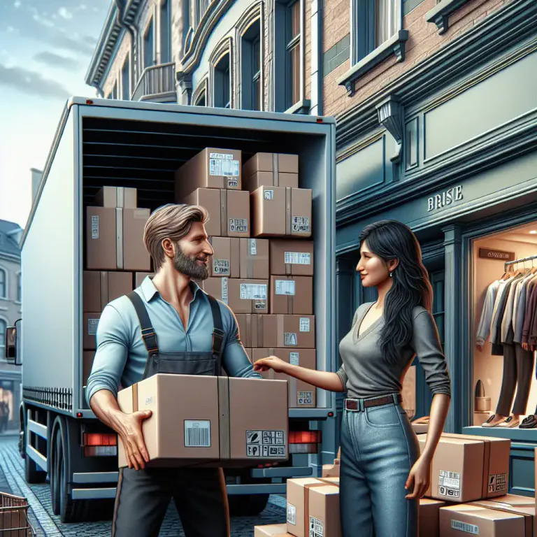 Visual representation of "consign" - To send goods by a transporter.