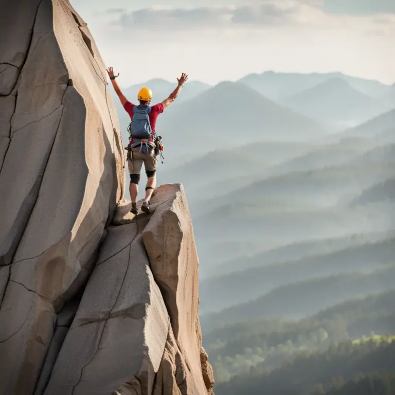 Visual representation of "breakthrough" - To go beyond or climb above something and get through it