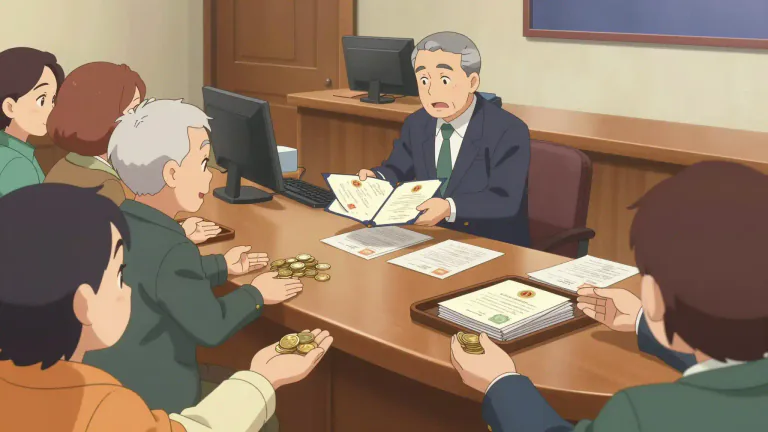 Visual representation of "issuance" - The act of officially distributing or providing something, typically a document or a form of currency.
