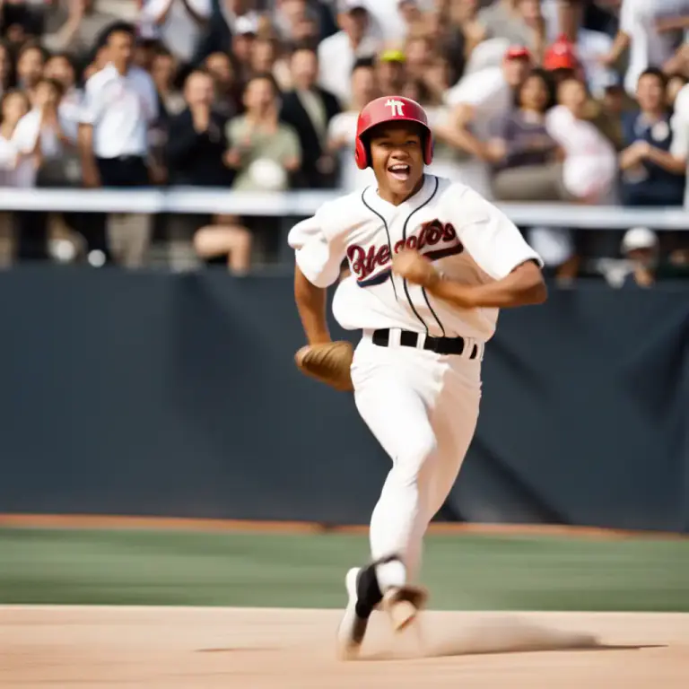 Visual representation of "runner" - In baseball, a player who is currently on base or trying to reach a base.
