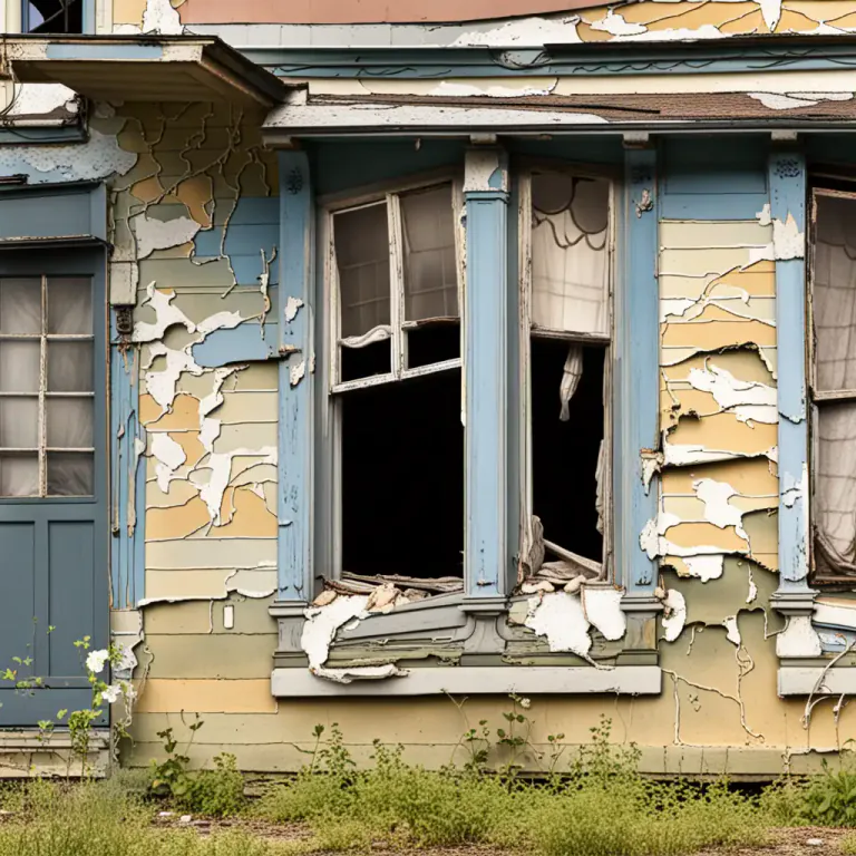 Visual representation of "run down" - In a deteriorated or poor condition due to neglect.