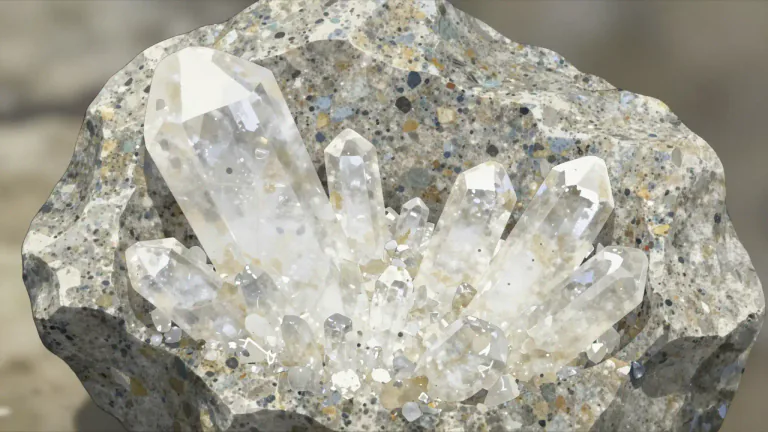 Visual representation of "albite" - Albite is a white or colorless mineral that belongs to the feldspar group and is commonly found in granite and other igneous rock formations.