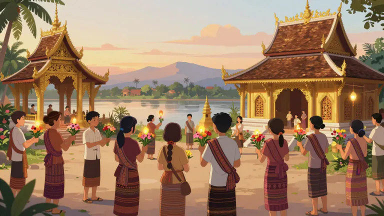 Visual representation of "laotian" - Relating to the country of Laos, its people, or its culture.