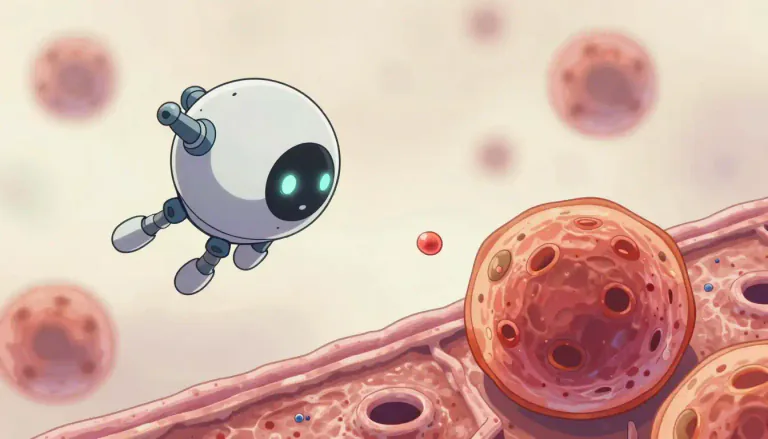 Visual representation of "nanobot" - A nanobot is a tiny robot that operates at the nanoscale, often used in medicine for tasks like delivering drugs directly to cells.