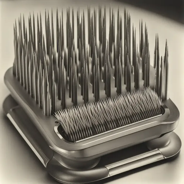 Visual representation of "eyelash" - A mechanical device designed to operate like an eyelash.