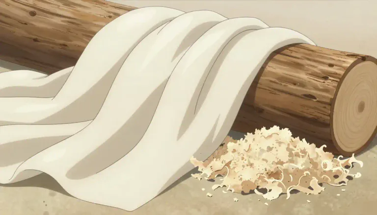 Visual representation of "viscose" - Viscose is a type of fabric made from regenerated cellulose, which is derived from wood pulp and often used in clothing and textiles.