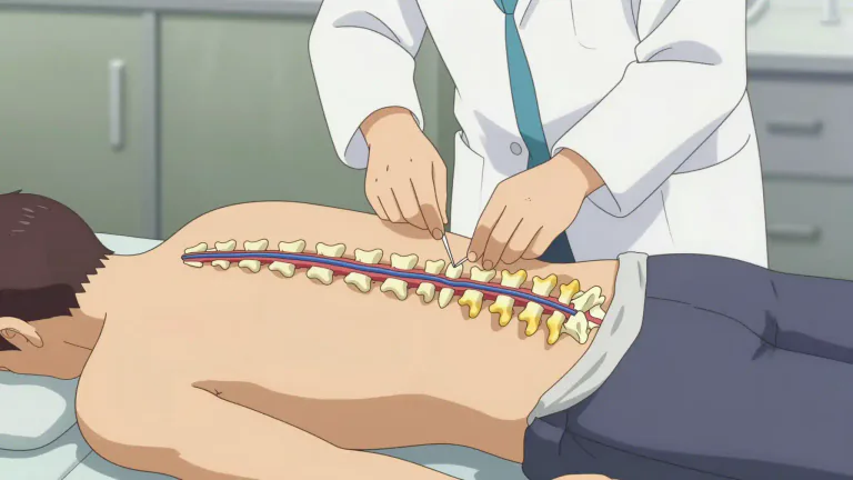 Visual representation of "neuraxial" - Relating to the axis of the nervous system, especially in reference to procedures involving the spinal cord.