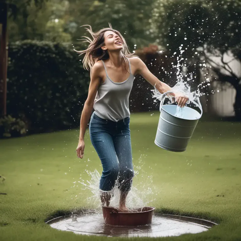 Visual representation of "slosh about" - To move in a disorderly and clumsy way, often making a lot of noise or splashing liquid