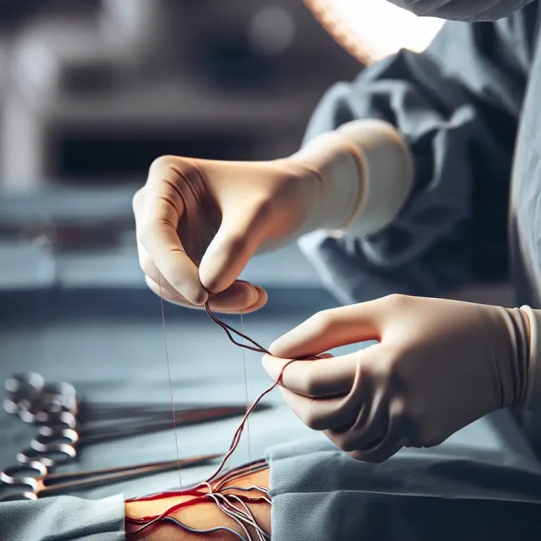 Visual representation of "ligature" - A thread or wire used in surgery to close wounds or tie off blood vessels.