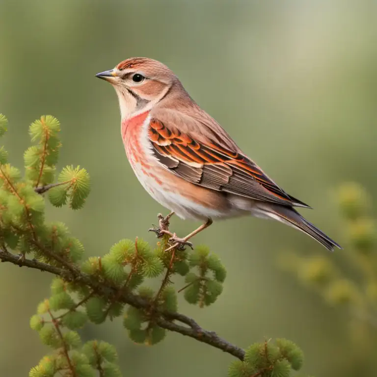 Visual representation of "linnet" - A small bird found in Europe and Asia that is known for its pleasant song.