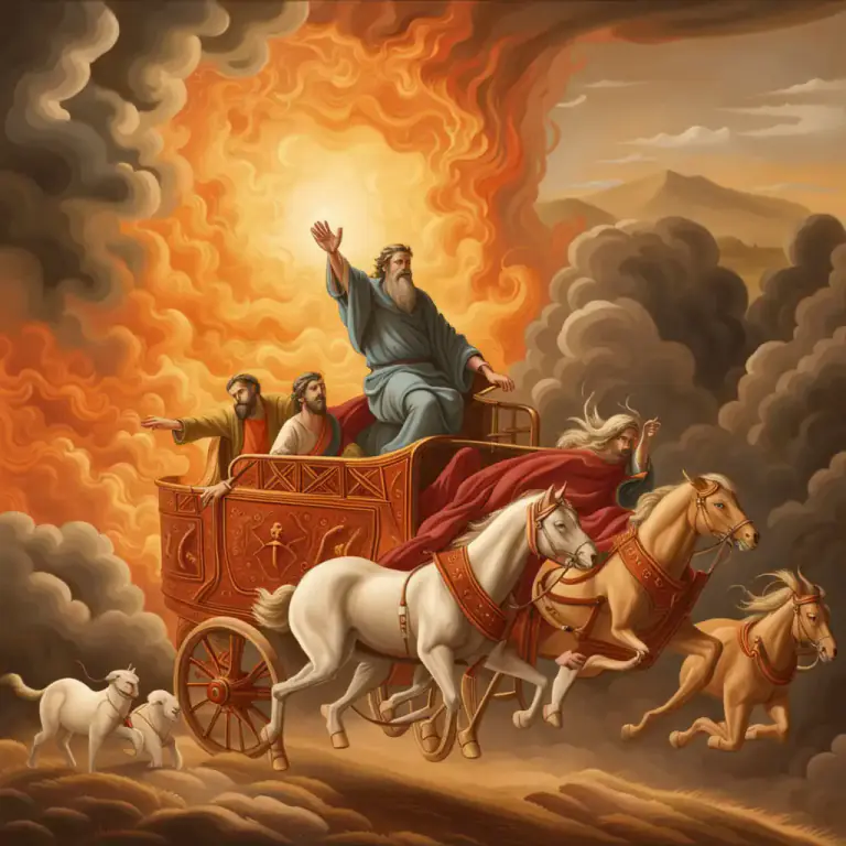 Visual representation of "chariot" - In religion and literature, a chariot sometimes carries symbolic importance, often representing a divine journey.