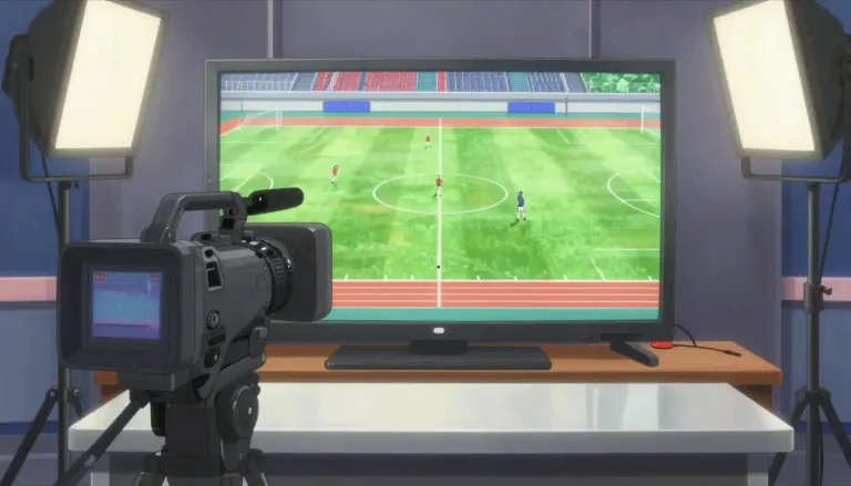 Visual representation of "televise" - To broadcast something on television.