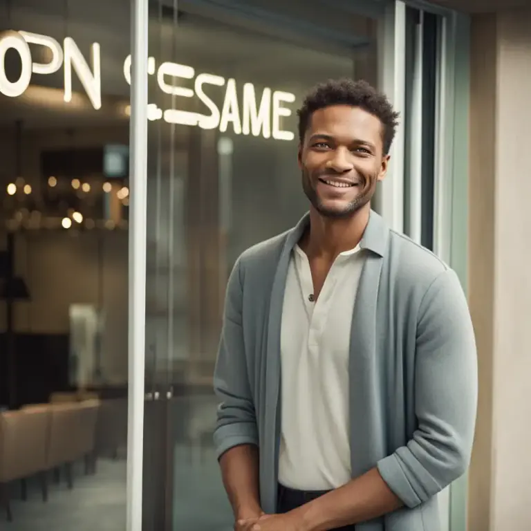Visual representation of "sesame" - 'Open sesame' is a phrase used to ask for a door to be opened.