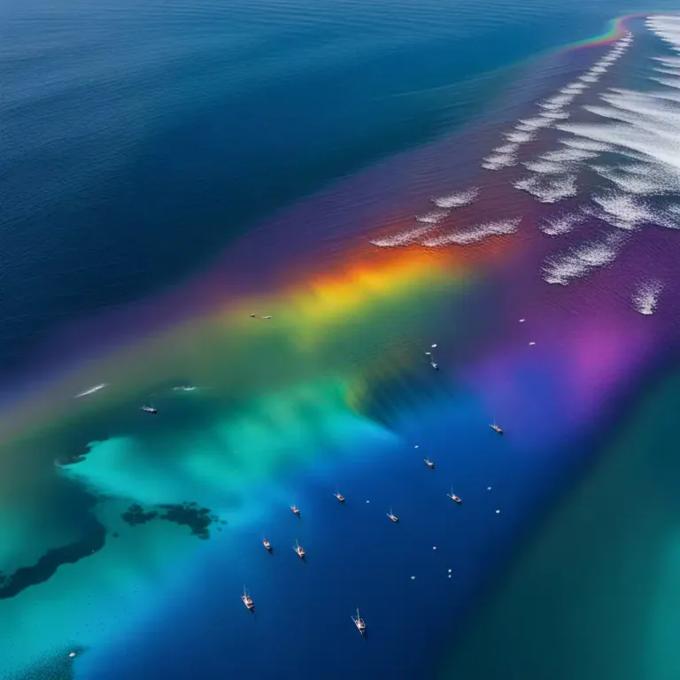 Visual representation of "slick" - A large amount of oil floating on water