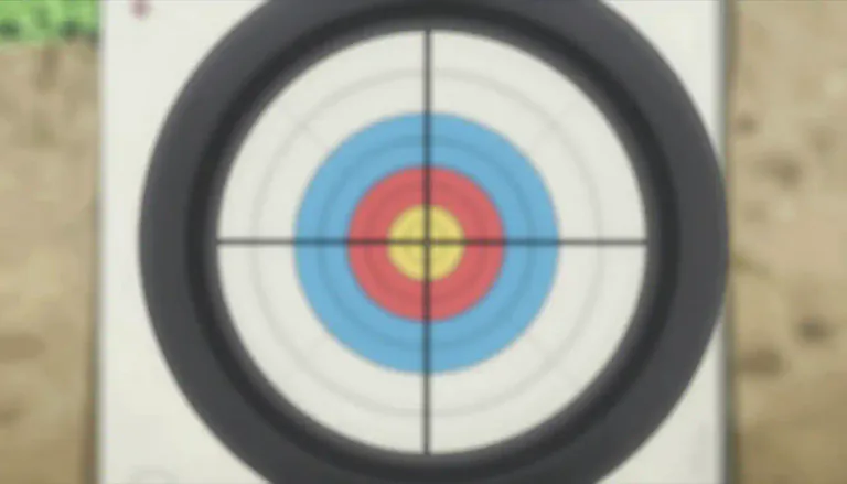 Visual representation of "crosshair" - A crosshair is a set of intersecting lines or a symbol used in aiming devices to assist in aiming at a target.