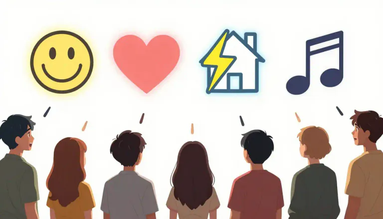 Visual representation of "ideograph" - A graphic symbol that conveys an idea without necessarily indicating the sound of a word.